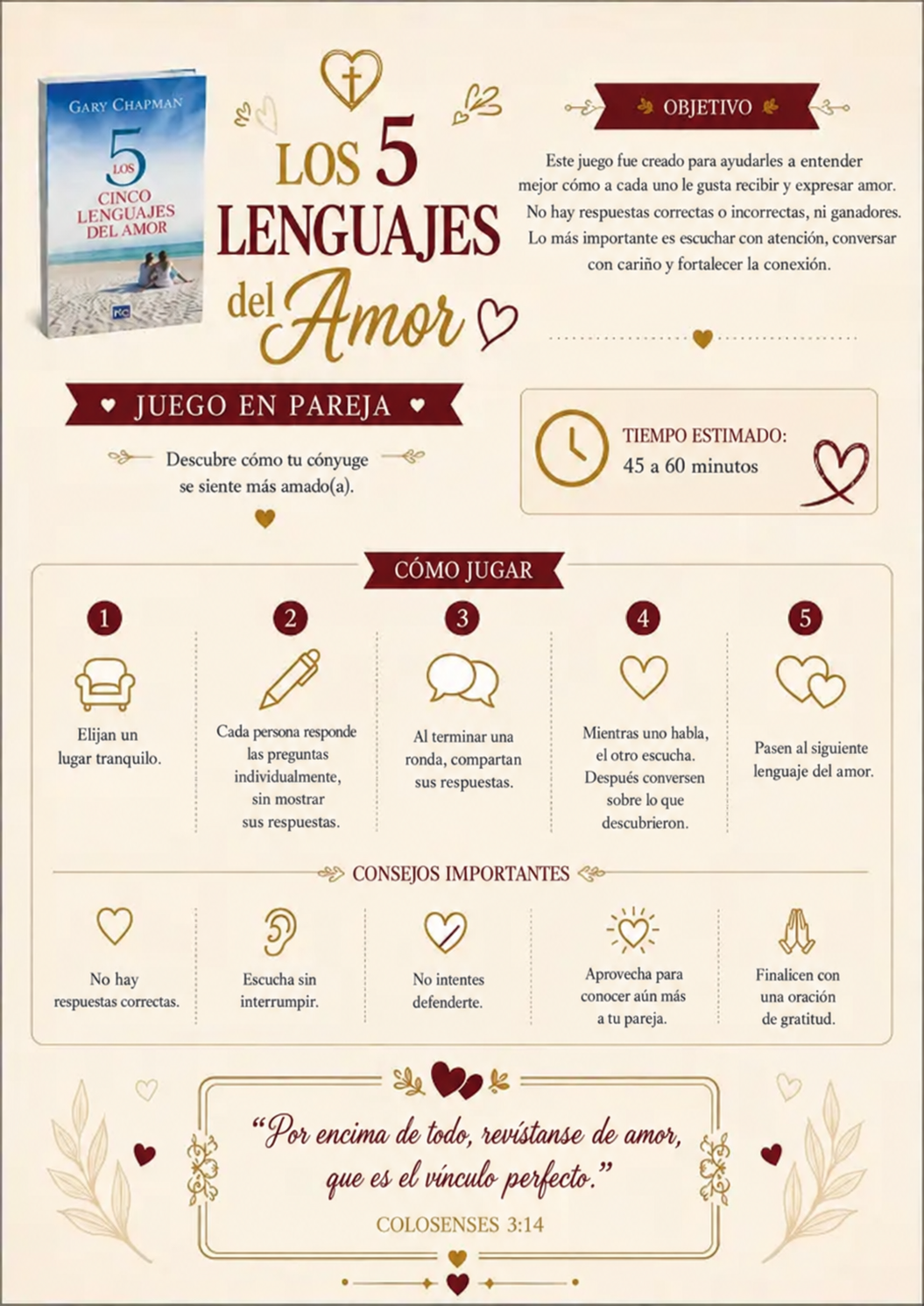 Los 5 Lenguajes del Amor: cómo jugar