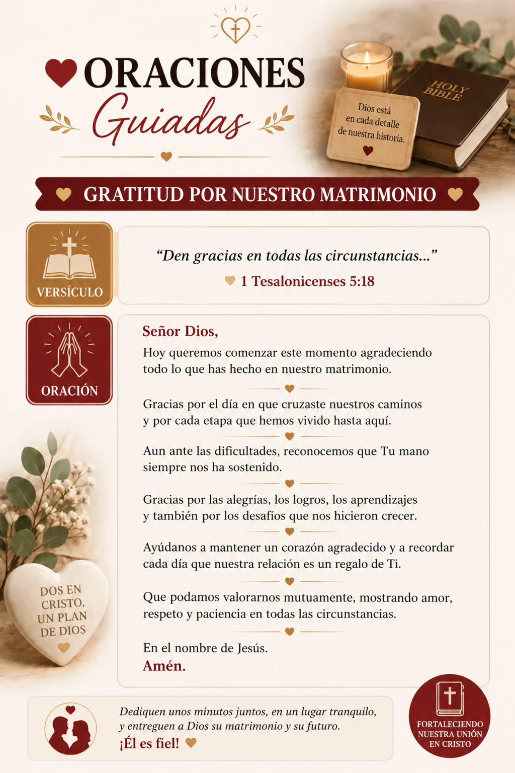 Oraciones guiadas para la pareja