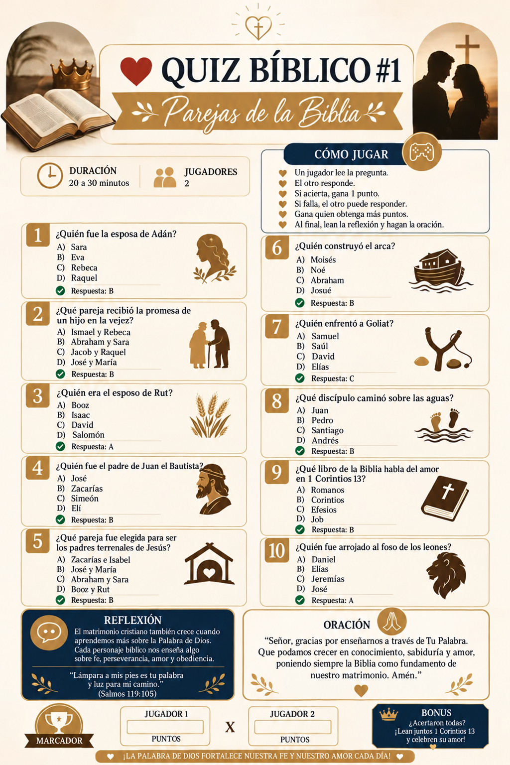 Quiz Bíblico para parejas